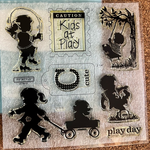 Buy 2, Get 1 FREE! CTMH Acrylic Stamp Set. Play Day D1515 - Picture 2 of 3